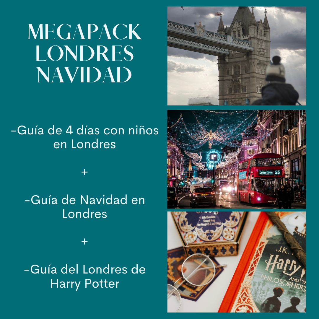 Megapack Londres Navidad (Guía 4 días con niños + El Londres de Harry Potter + Guía de Navidad 2026) + mapa interactivo de regalo (PREVENTA)