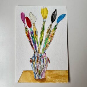 Pinceles (Acuarela original)