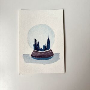 Bola de nieve (Acuarela original)