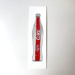 Marcapáginas Botella Coca-Cola (Acuarela original)