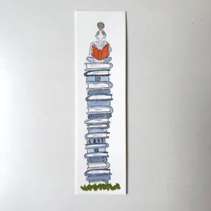 Marcapáginas Niña Lectora (Acuarela original)
