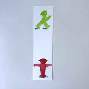Marcapáginas Ampelmann (Acuarela original)