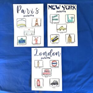 Pack Palettes (París + Londres + Nueva York) (Ilustraciones originales)