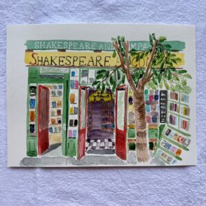 Shakespeare & Company - París (Acuarela original)