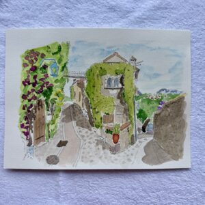 Casa de Jacques Prévert (acuarela original)